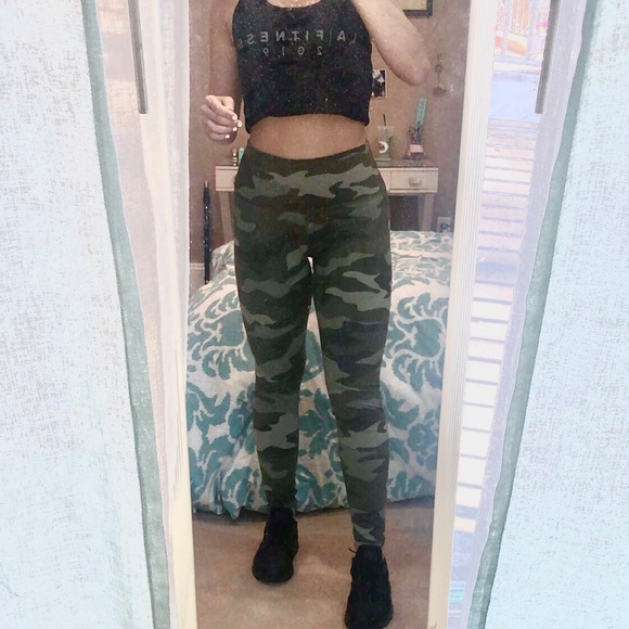 PINK Victoria's Secret Pants - Victoria Secret PINK High Waisted Camo Leggings